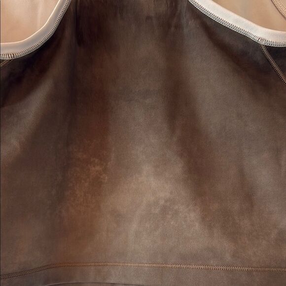 Athleta Women's Tank Top T Back Size Small Gray Brown Tie Dye Cropped - Picture 7 of 8